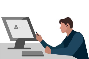 Çalışan Adam - Stock Vektör İllüstrasyonu