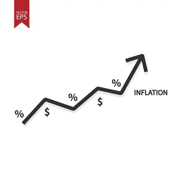 Inflationsikon Lagervektor Illustration — Stock vektor