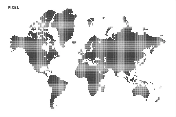 Mapa Del Mundo Vector Stocl Ilustración — Vector de stock