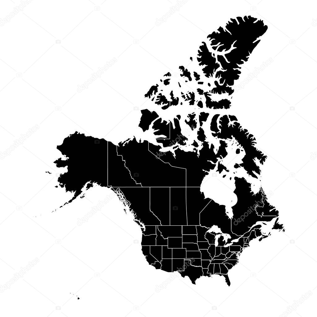 Canada Map. Stock Vector Illustration