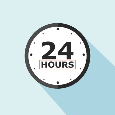 Saat Simgesi 24. Stock Vektör İllüstrasyonu