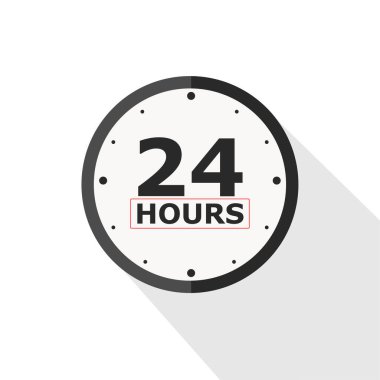 Saat Simgesi 24. Stock Vektör İllüstrasyonu