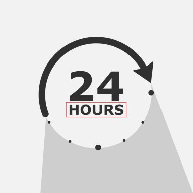 Saat Simgesi 24. Stock Vektör İllüstrasyonu