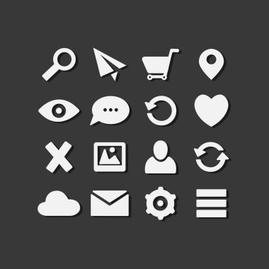 Simge ayarlandı. Stock Vektör İllüstrasyonu