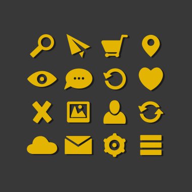 Simge ayarlandı. Stock Vektör İllüstrasyonu