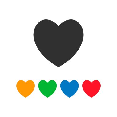 Kalp ikonu. Vektör Stok Resimleri