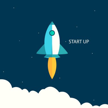 Roket Başlat. Stock Vektör İllüstrasyonu