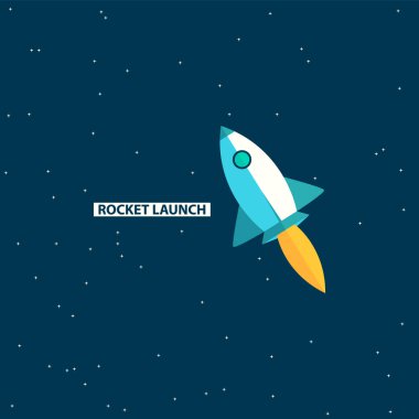 Roket Başlat. Stock Vektör İllüstrasyonu