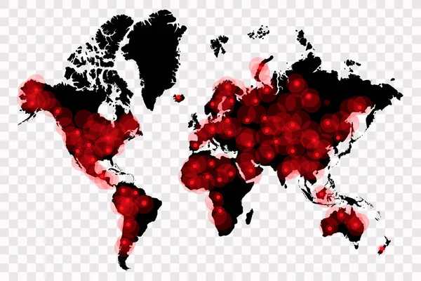 Mapa Del Mundo Vector Stocl Ilustración — Vector de stock