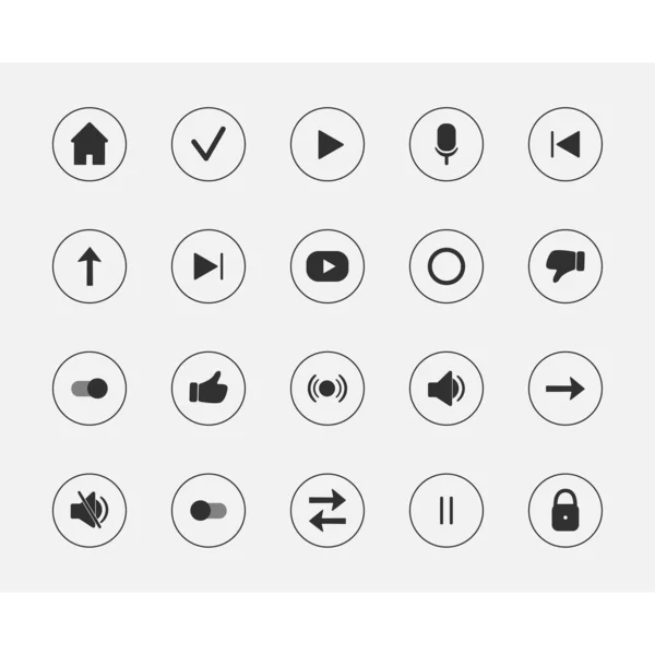 Set Iconos Stock Vector Ilustración — Archivo Imágenes Vectoriales