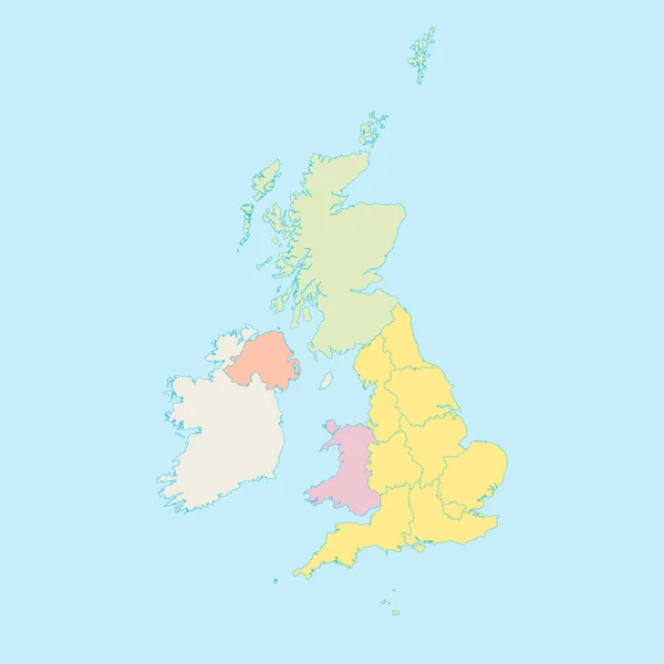 Mapa Britânico Ilustração Vetor Estoque — Vetor de Stock