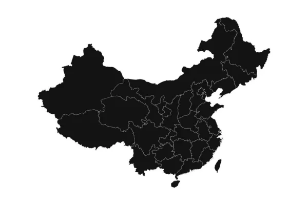 Mapa Chin Ilustracja Wektora Zapasów — Wektor stockowy