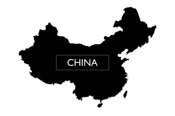 Mapa China Stock Vector Ilustración — Vector de stock