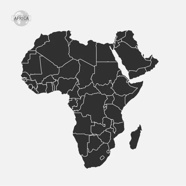 非洲地图 存货矢量图解 — 图库矢量图片