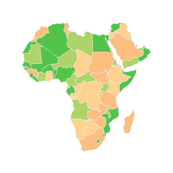 非洲地图 存货矢量图解 — 图库矢量图片