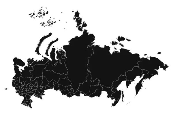 Mapa Rússia Ilustração Vetor Estoque — Vetor de Stock