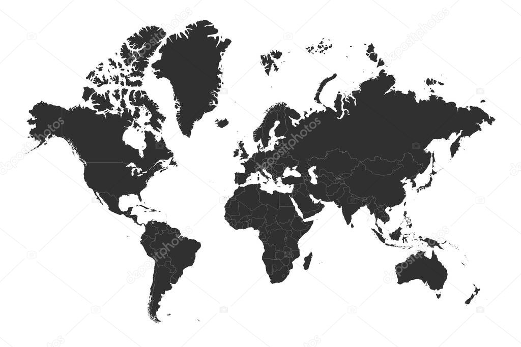 World map. Vector Stocl Illustration