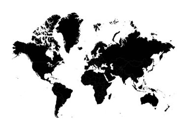 Dünya Haritası. Stock Vektör İllüstrasyonu
