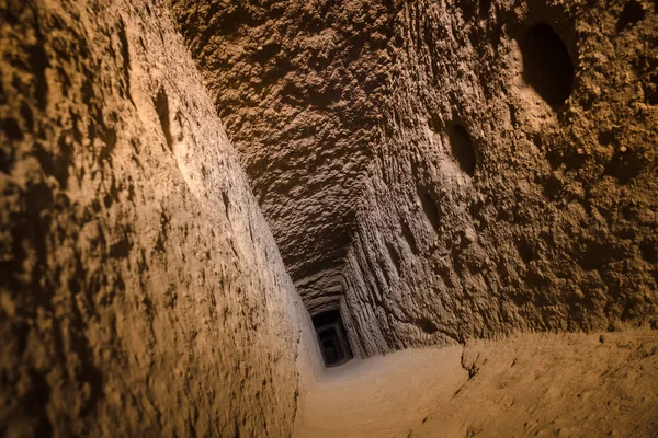 Explore Kaymakli Antiga Cidade Caverna Subterrânea Multi Nível Capadócia Viaje — Fotografia de Stock