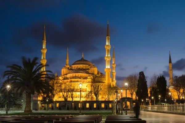 Beautiful View Sultanahmet Blue Mosque Night Famous Islamic Landmark Mosque — стокове фото