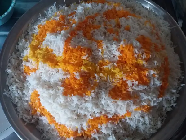 쌀밥에 단백질이 모습을 가까이 — 스톡 사진