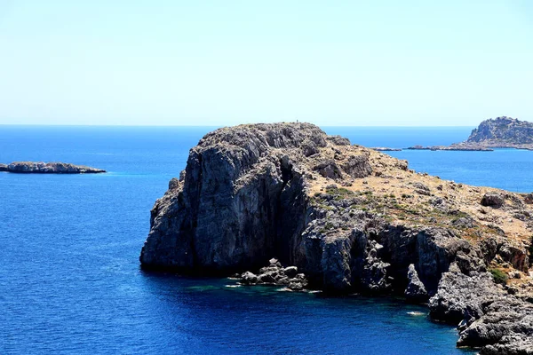 Klippe Rhodos Griechenland — Stockfoto