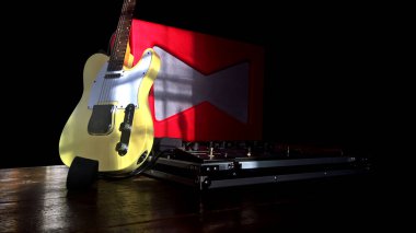 Electric guitar, Guitar Amplifier and Guitar Effects clipart