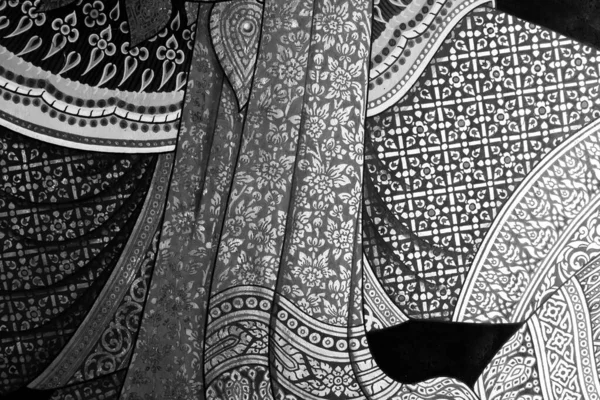 Текстура Искусства Тайский Стиль Стене Таиланд Тайский Стиль Стене Таиланде — стоковое фото