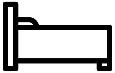 Otel ve servis satırı vektör simgesi.