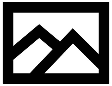 Bir dağ simgesinin vektör illüstrasyonu