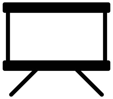 Beyaz üzerine basit ve minimalist ofis ve iş görüşmesi vektör simgesi