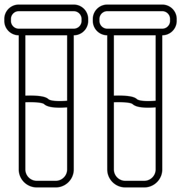 Beyaz arkaplanda test tübü vektör simgesi