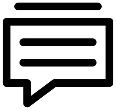 Mesaj vektör simgesi. biçim iki renkli düz sembol, düz mavi renkler, yuvarlak açılar, beyaz arkaplan