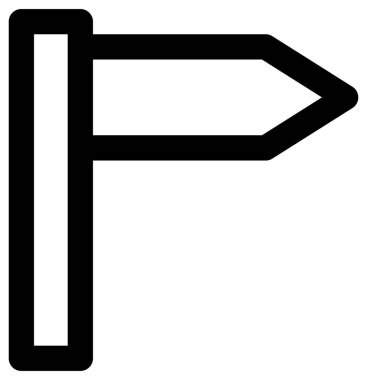 Beyaz arkaplanda işaret posta vektörü simgesi