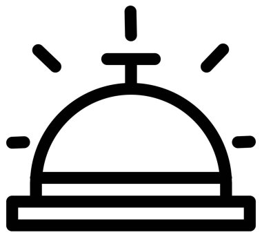 Otel düz vektör simgesi.