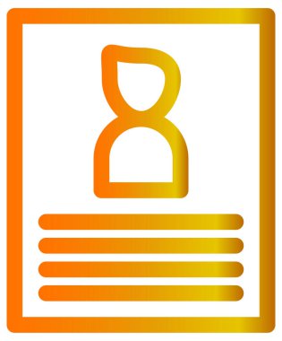 Beyaz arkaplandaki belge vektör simgesinin profili