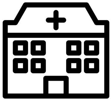 Beyaz arkaplanda basit ve minimal sağlık ve tıp vektörü simgesi