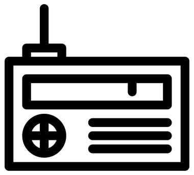 Beyaz üzerine basit ve minimalist haber ve gazetecilik vektör simgesi