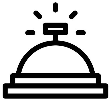 Otel ve servis satırı vektör simgesi.