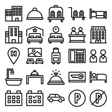 Otel ve servis satırı simgeleri ayarlandı.