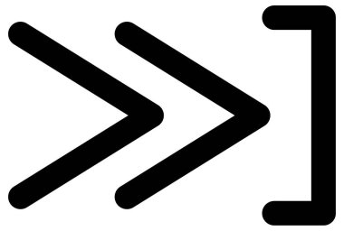 beyaz arkaplanda izole edilmiş yönü olan siyah çizgi ok simgesi 