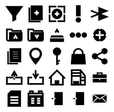 Beyaz arkaplanda izole edilmiş uygulama arayüzü vektör simgeleri 