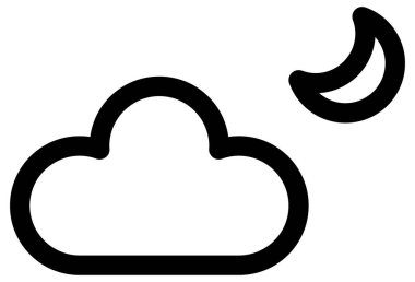 Bulut vektör simgesi. biçim düz grafik sembolü, siyah renk, beyaz arkaplan.