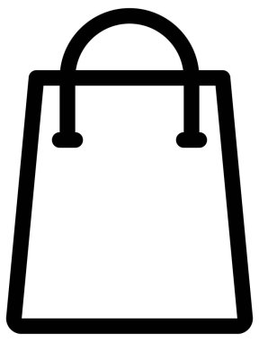 alışveriş poşeti vektör simgesi