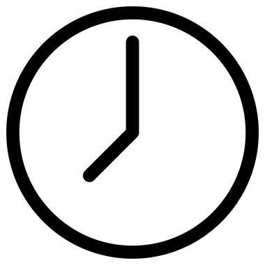 Saat vektör simgesi. düz tasarım biçimi