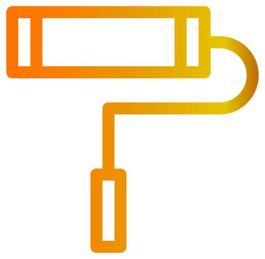 güç aracı simgesi. Vektör biçimi düz simge, turuncu renk, beyaz arkaplan.