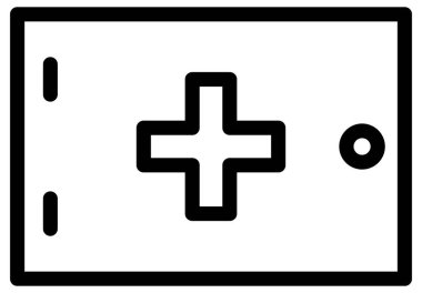 tıbbi ve sağlık çizgisi vektör simgesi.