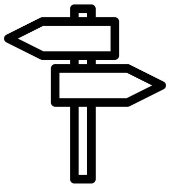 Yönlendirme işaretleri vektör illüstrasyonlu işaret levhası