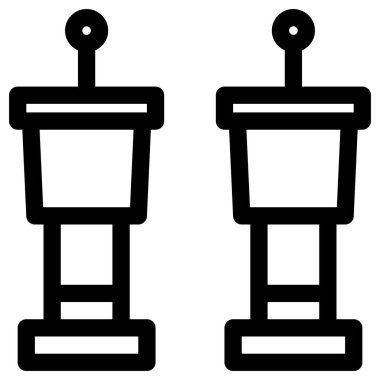 Basit ve minimalist hükümet ve beyaz üzerine aday vektör simgesi