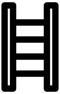 beyaz arkaplanda merdiven vektörü simgesi